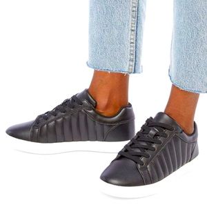 Size 7 Quilted Black Shoes (JustFab)